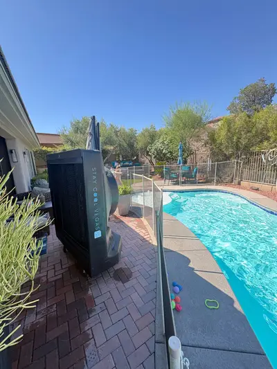 Residential Poolside Cooling - Swamp cooler rental project in Las Vegas, NV